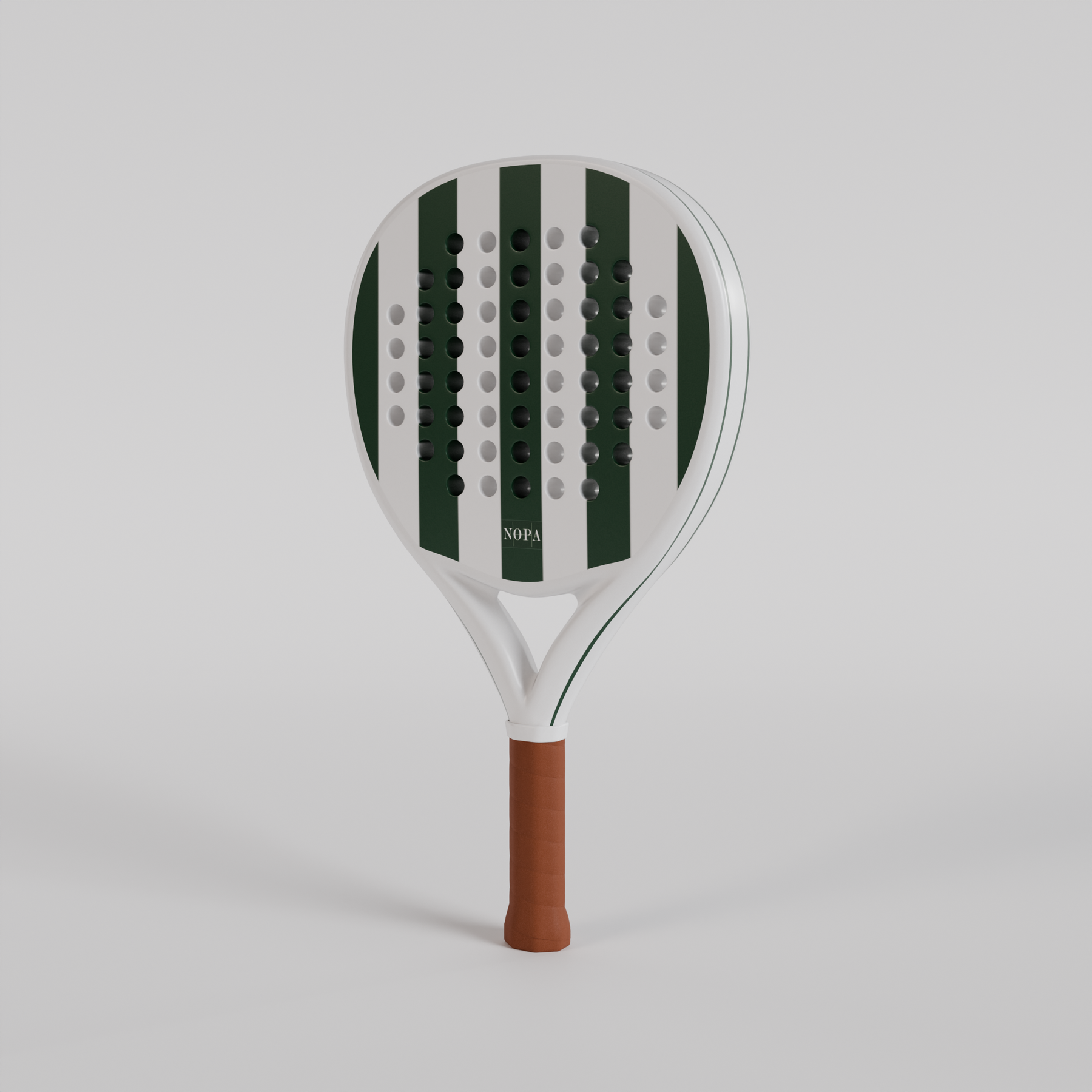 NOPA Classics The Londoner padel racquet with clean design and green accents.