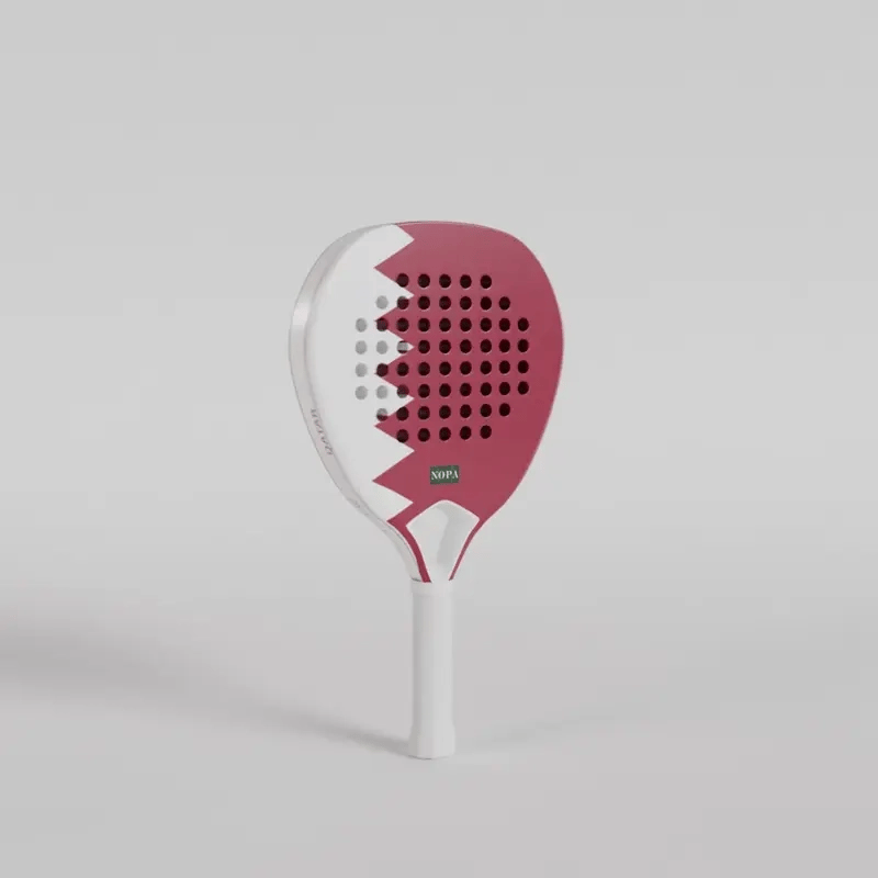 NOPA Limited edition Qatar padel racquet diamond shape side detail.