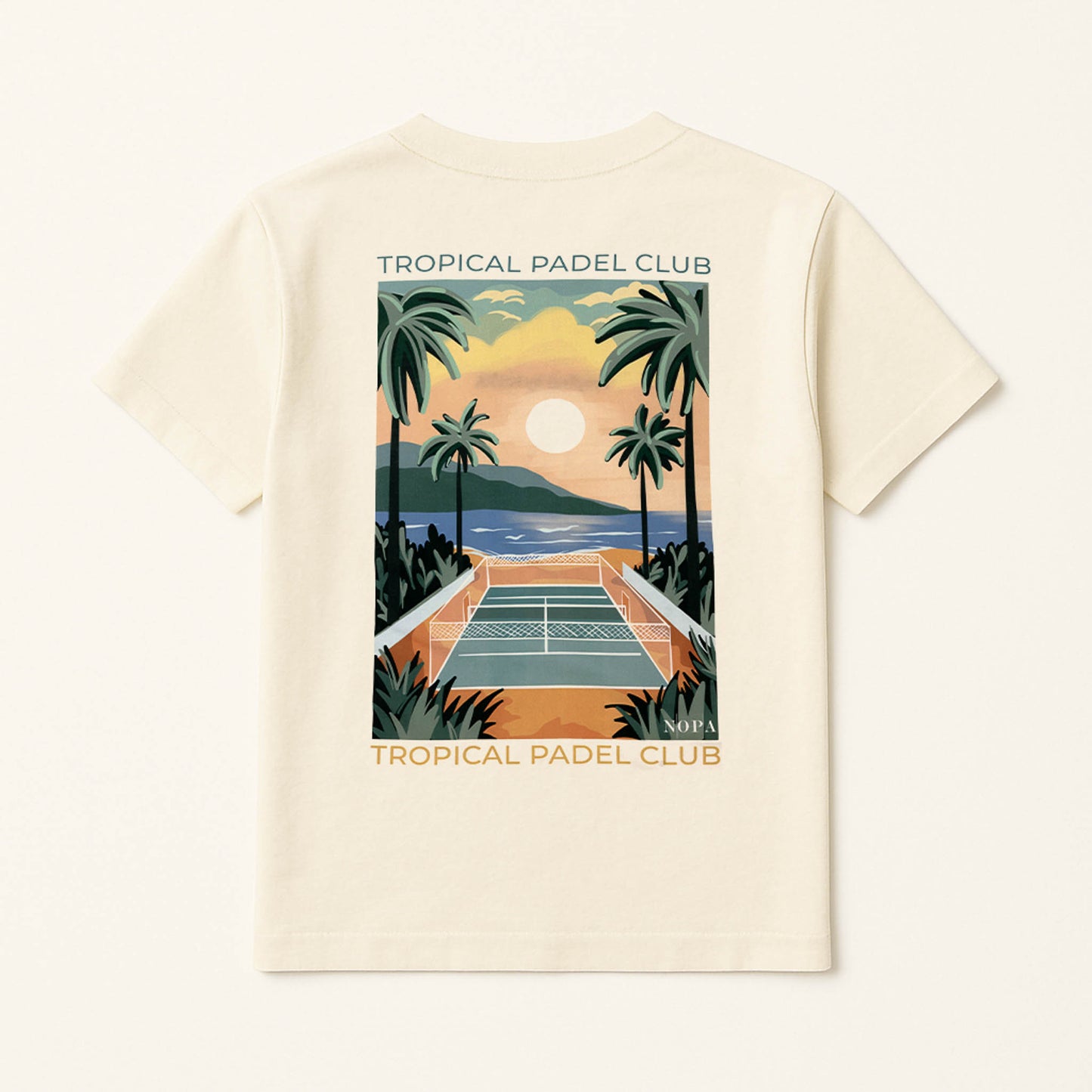 Casual off white NOPA T-shirt "Tropical Padel'