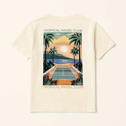 Casual off white NOPA T-shirt "Tropical Padel'