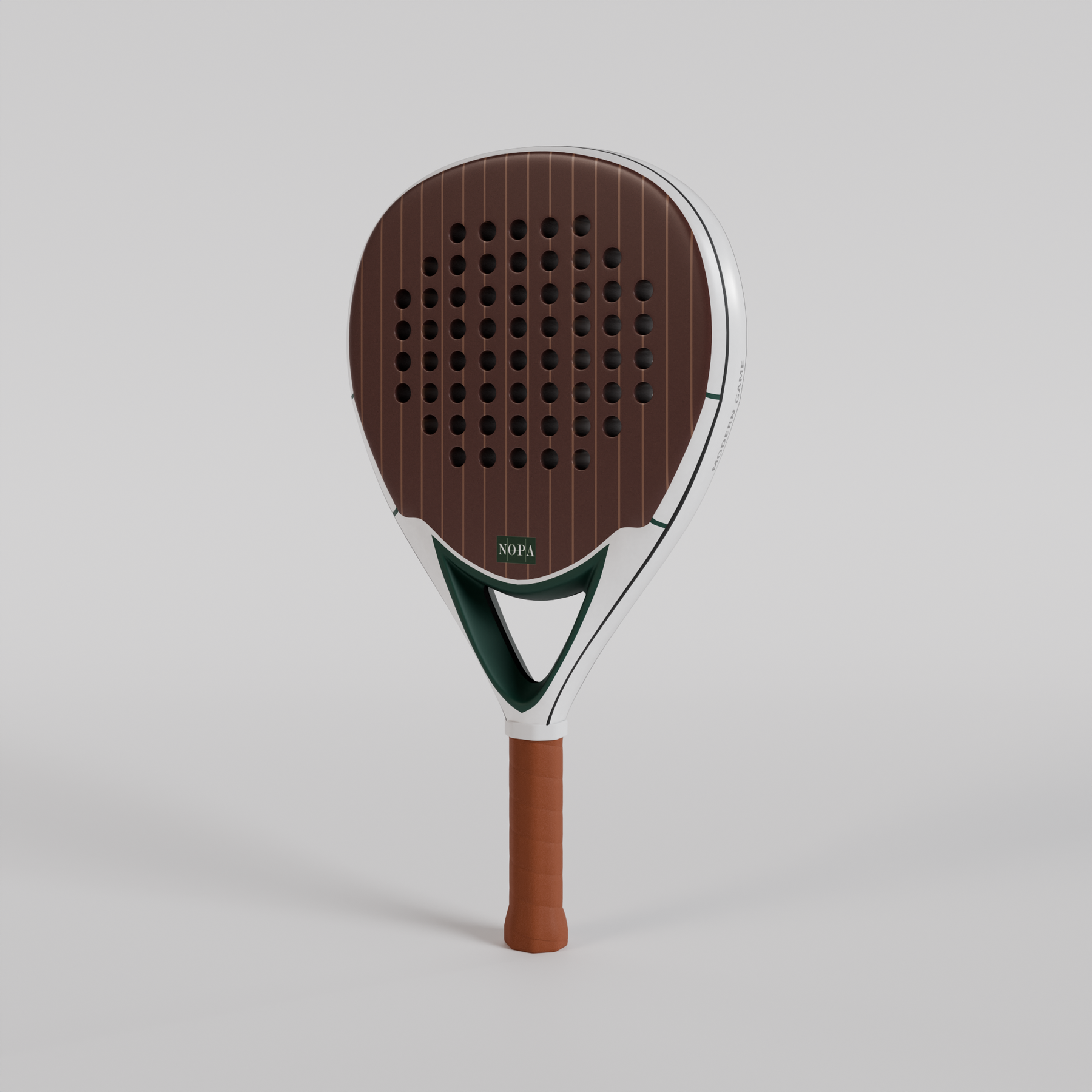NOPA Vintage Mahogany padel racquet with warm dark brown 3K carbon frame.