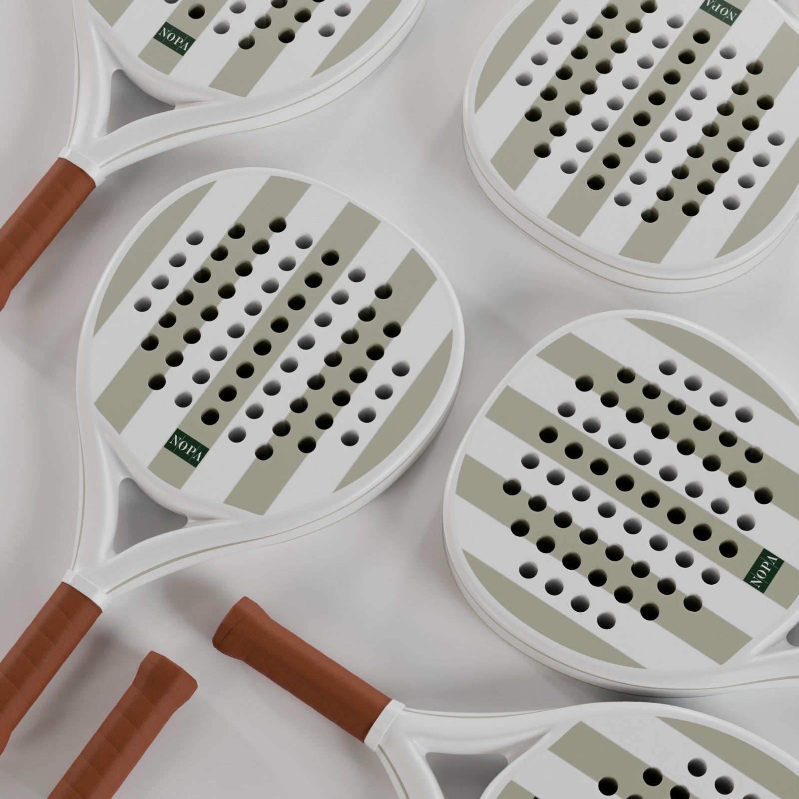 NOPA Classics BOHO padel racquet in context at the court.