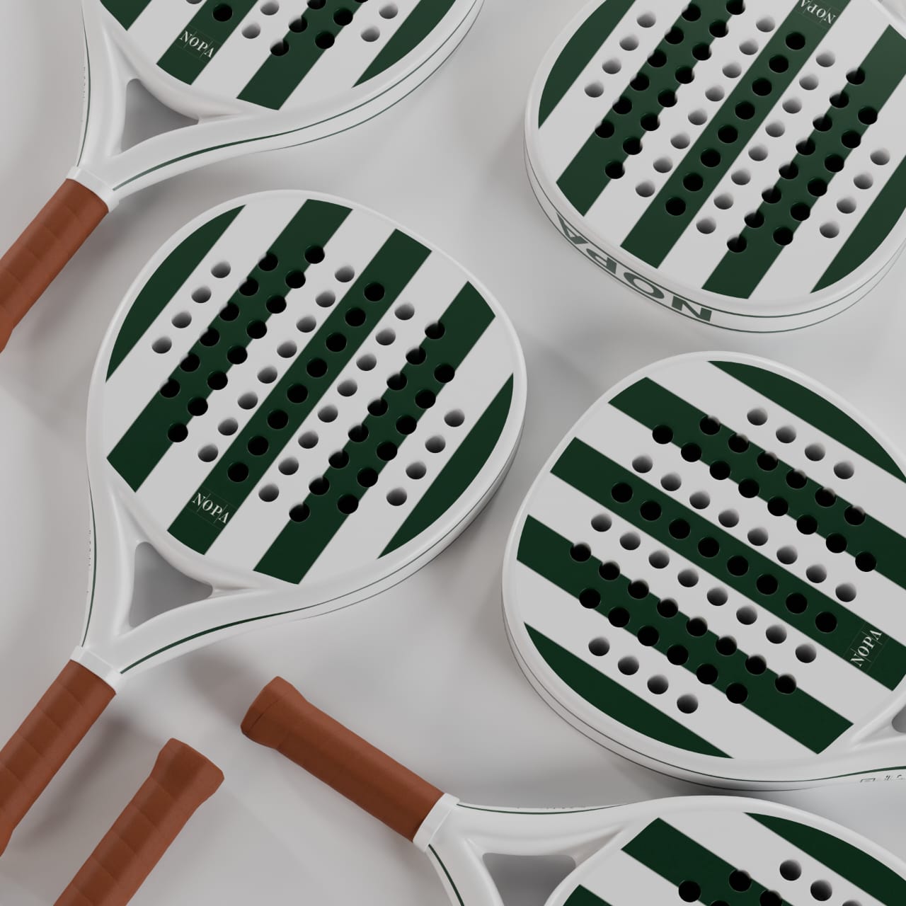 NOPA Classics The Londoner padel racquet held at the club.