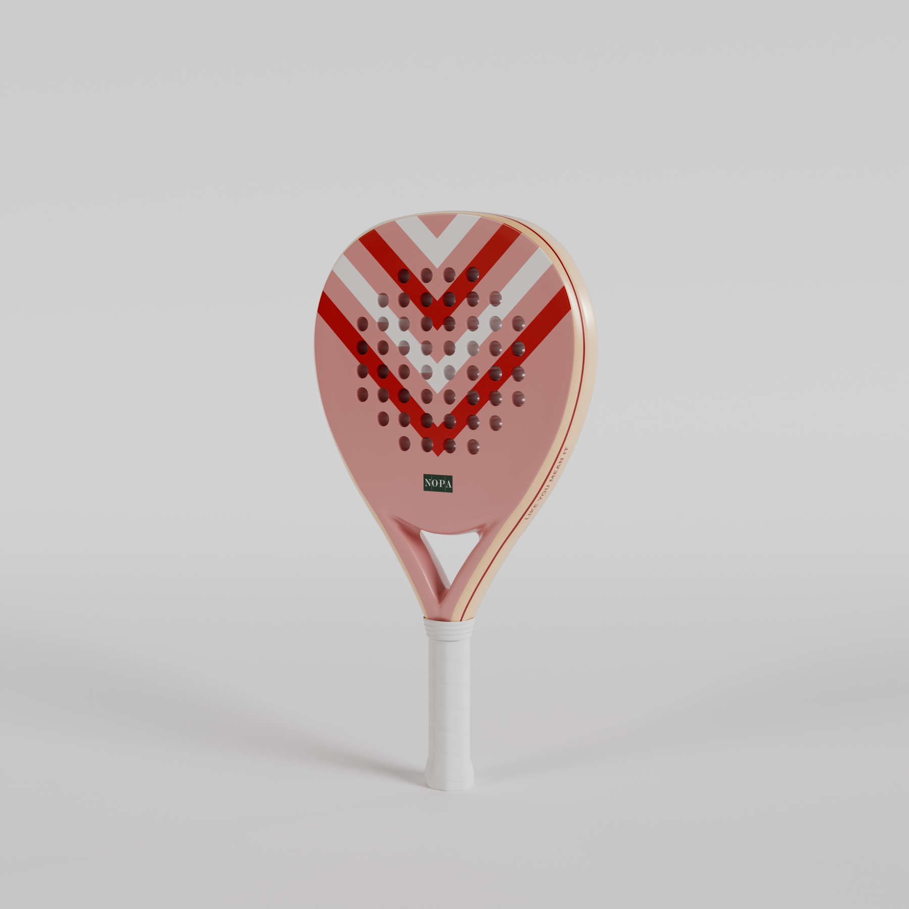 NOPA Young Heritage Petit Rose padel racquet in soft pink fiberglass.
