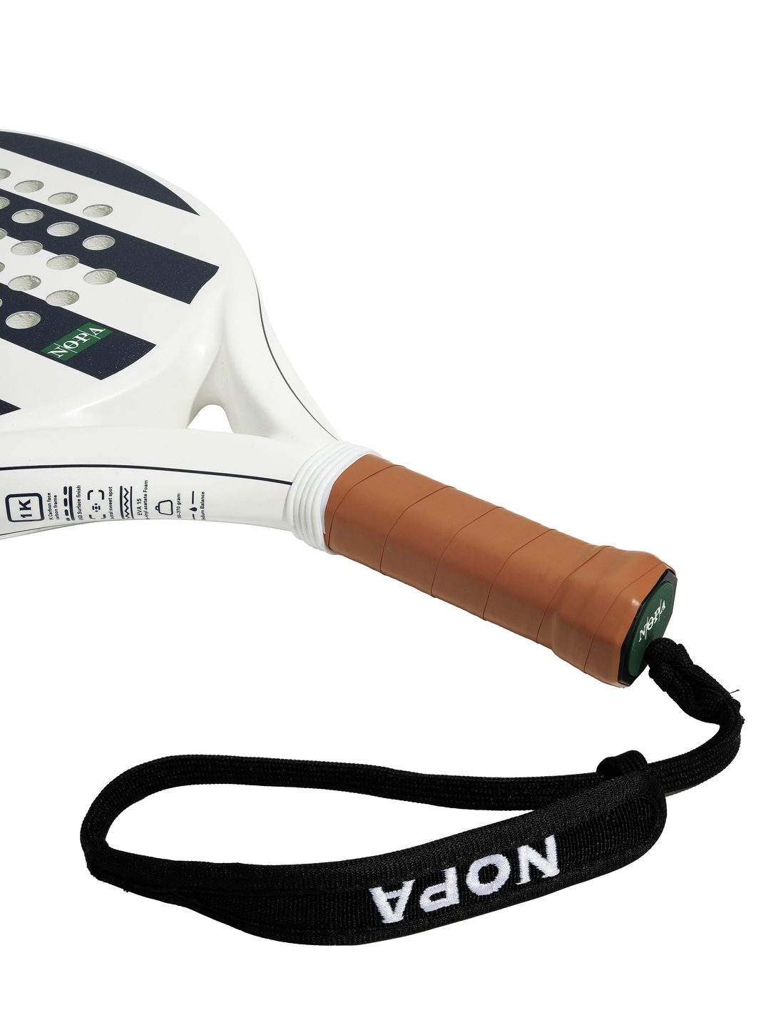 NOPA Classics Blue Monarch padel racket wrist strap detail