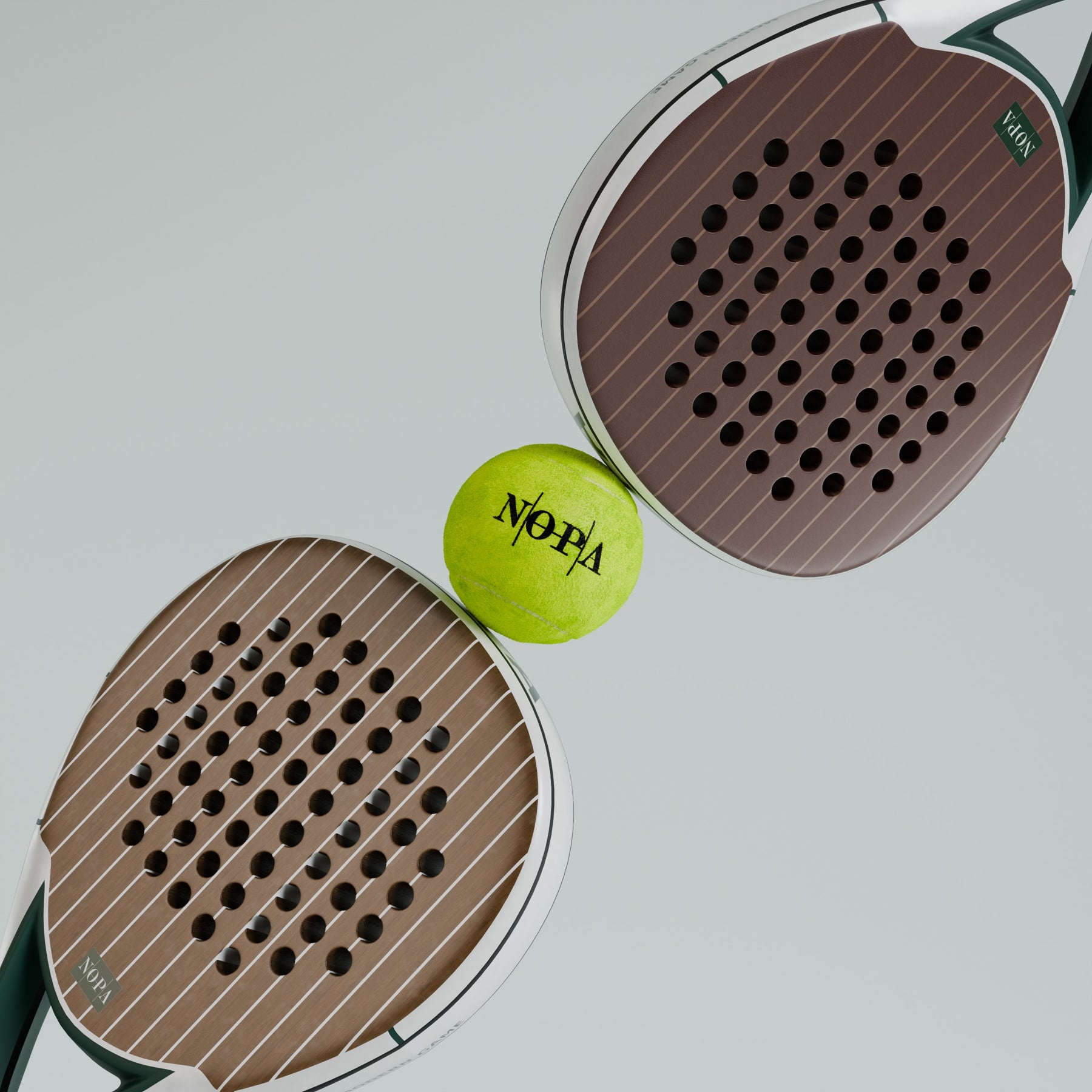 NOPA Vintage Mahogany padel racquet in packaging box.