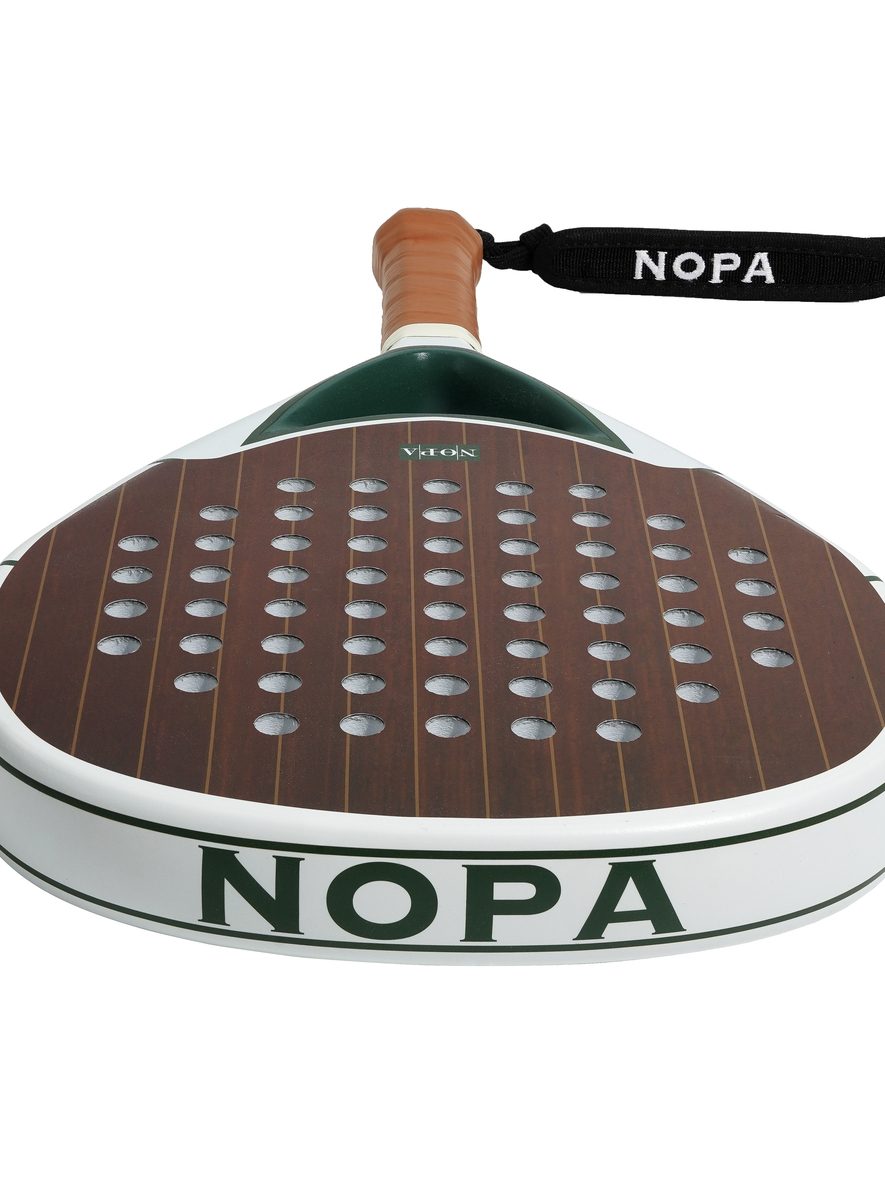 NOPA Vintage Mahogany padel racket angle view