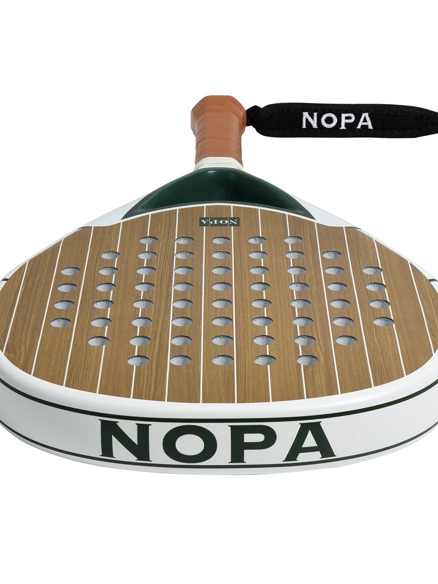 NOPA Vintage Teak padel racket angle view