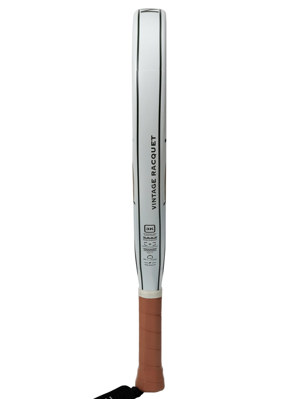 NOPA Vintage Teak padel racket left side view
